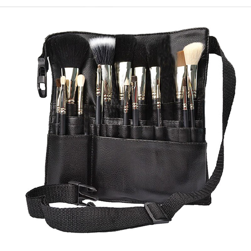 Professionele Make-Up Kwasten Bag Pu Schort Pocket Bag Voor Studio Make-Up Artist Make-Up Kwasten Houder Grote Capaciteit