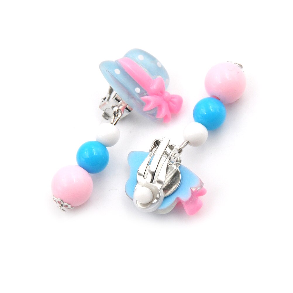 1Pair Stili Misti Lot Ovely Bambini Del Fumetto Dei Monili Del Bambino Della Ragazza Degli Orecchini Bambini Ear Clip On Trafitto Lega Indolore Orecchini