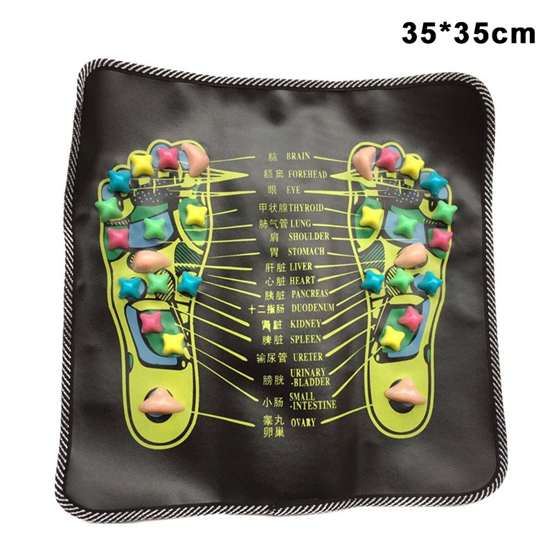 Walk Stone Massage Mat Chinese Reflexologie Pijnbestrijding Foot Spa Mat Gemak Vermoeidheid Van De Spieren En Zenuwen Pijn: 35cmx35cm