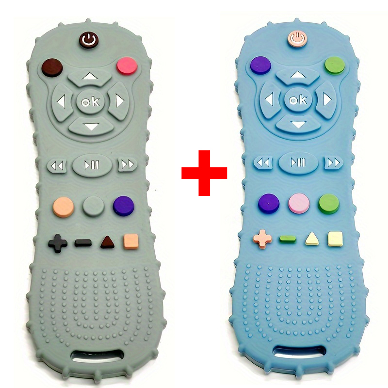 Anneau de dentition en Silicone avec télécommande pour bébé, 1 pièce, gants Anti-alimentation, sucette, Bracelet, bâton de dentition, jouets à mordre: vert militaire