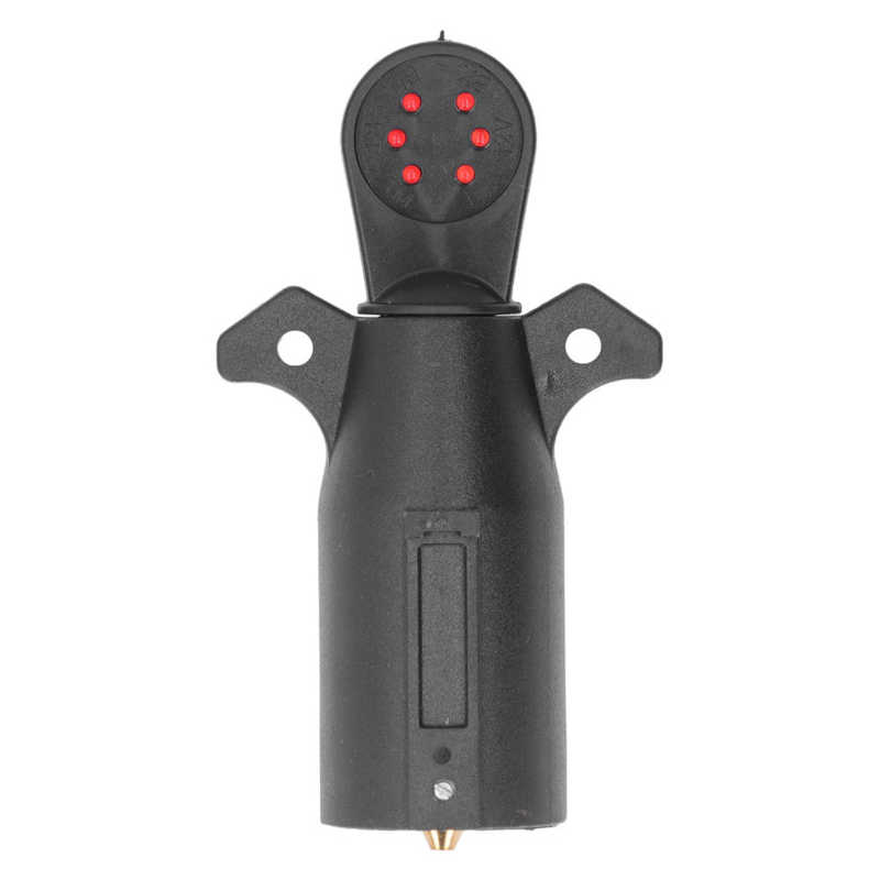 Trailer Light Tester RV Electric Wiring Adapter 7‑Way 6LED Weatherproof for Vehicles