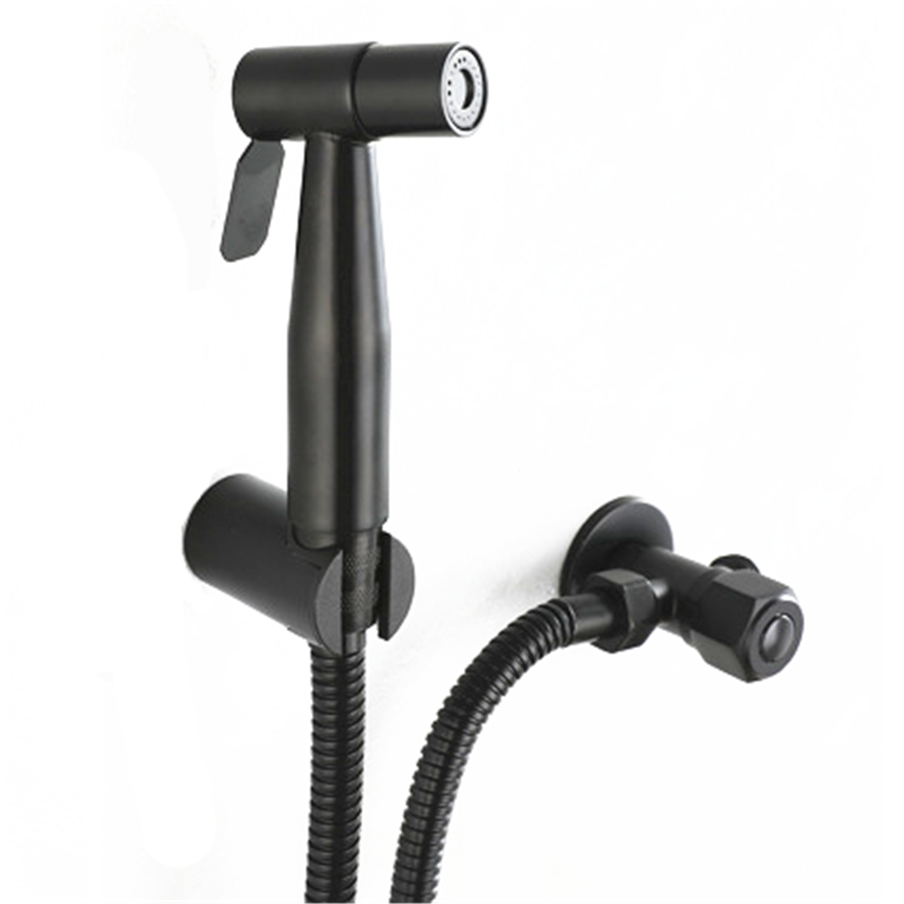 Handheld Bidet Kraan Spuit Roestvrij Staal Zwart Bidet Set Hand Spray Bidet Spuit Zelfreinigende Voor Badkamer