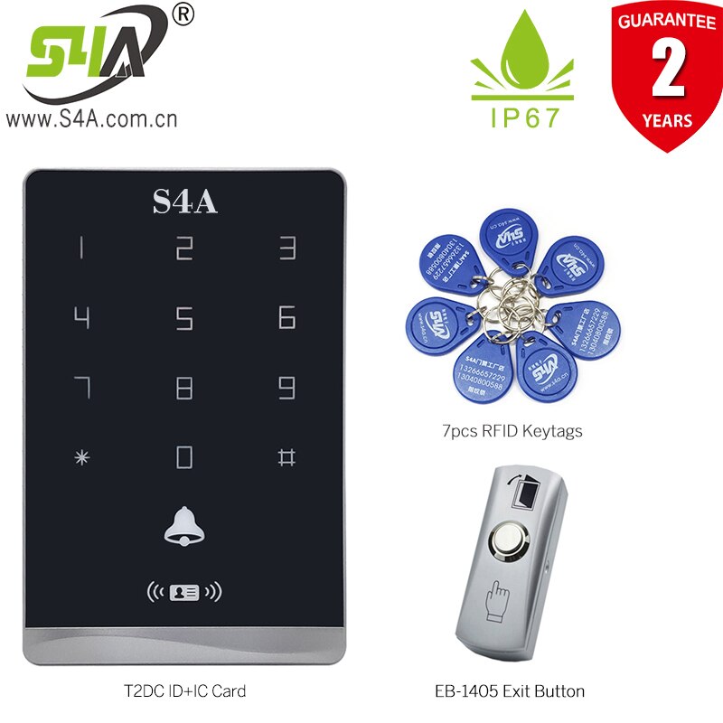 Teclado de Control de acceso Rfid de doble frecuencia, dispositivo de Metal resistente al agua con 1000 usuarios, compatible con NFC, sistema de Control de acceso de puerta RFID