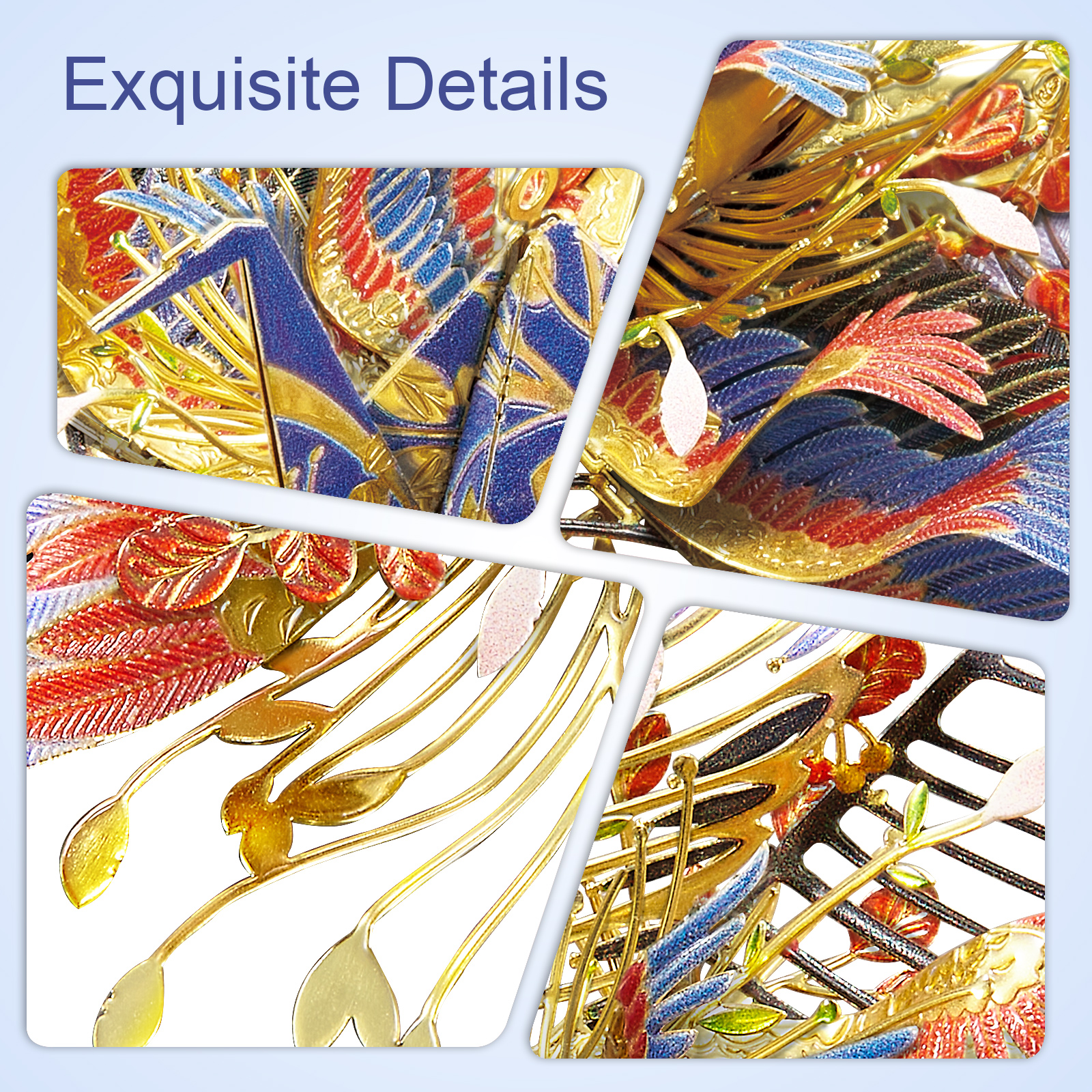 Model ONE THOUSAND ORIGAMI CRANES Toys DIY Animal Folk Crafts 3D Metal Puzzle Game For Girls