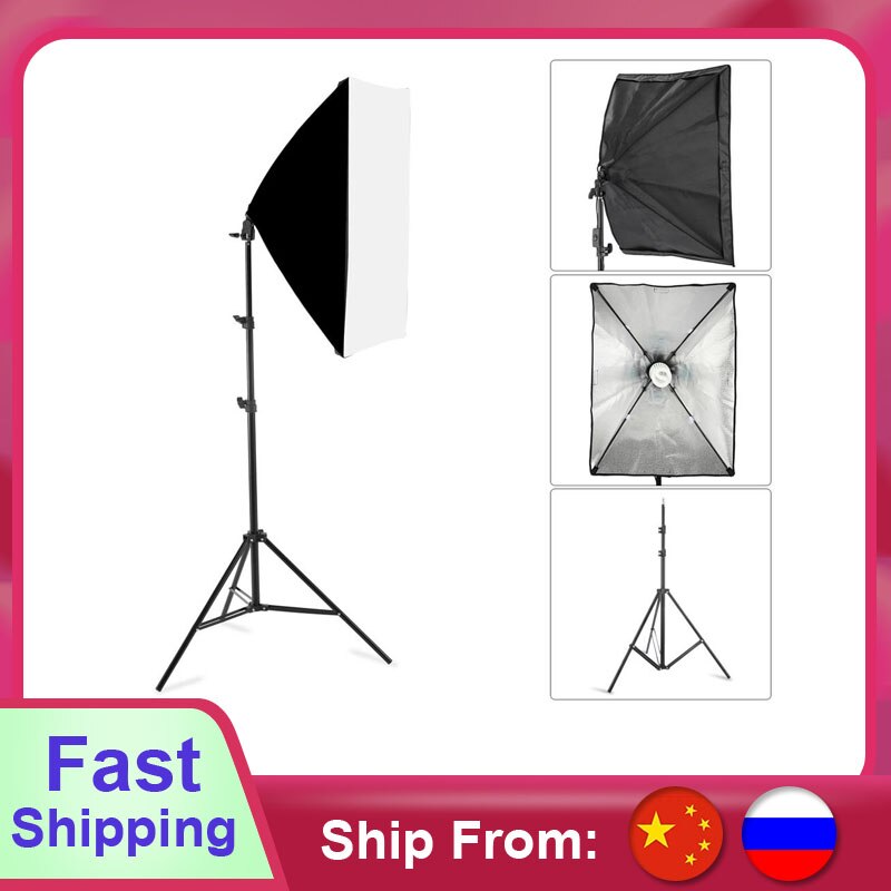 Photography Softbox Lighting Kits 50x70CM Continuous Light System For Photo Studio Equipment