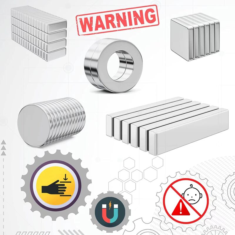 10x10x2mm rechthoekige magneet voor koelkasten, knutselartikelen, whiteboards, doe-het-zelfprojecten, kantoormagneten, rechthoekige magneten.
