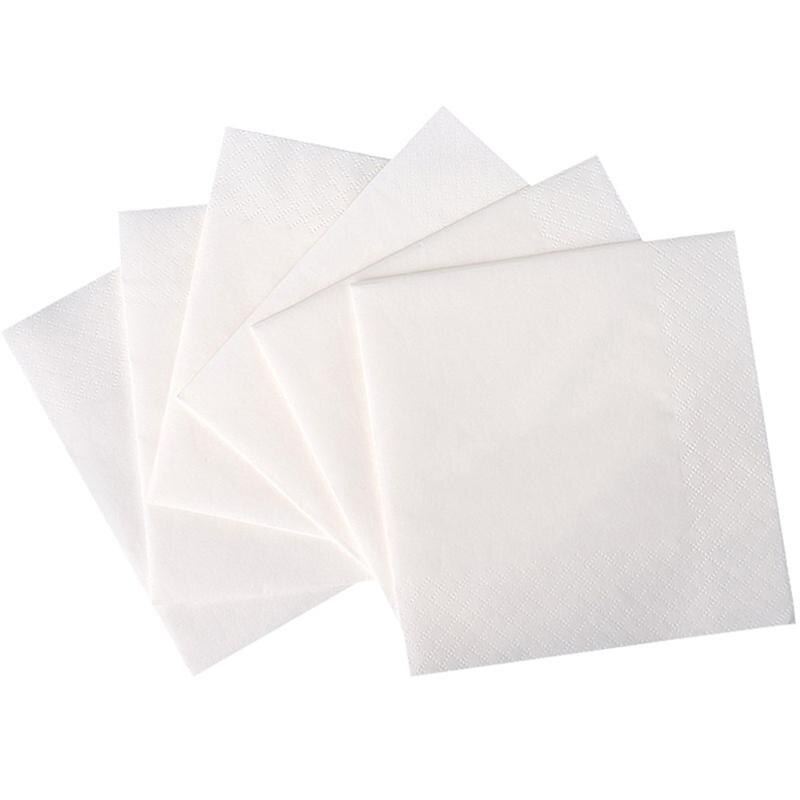 200 Vellen Ruwe Houtpulp Servet Vierkante Embossing Servet Zachte Servetten Levert Wit Gedrukt Tissue voor Hotel Banket Party Gebruik
