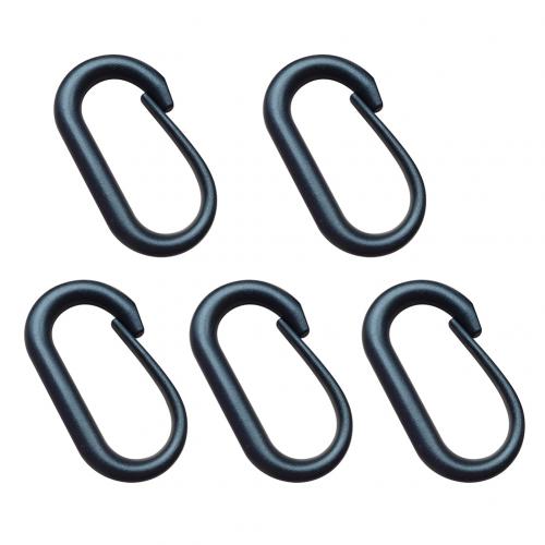 5Stck Universal- U bilden Rucksack Karabiner Clip Verschluss Hängen Schnalle draussen Sport Zubehör: Schwarz