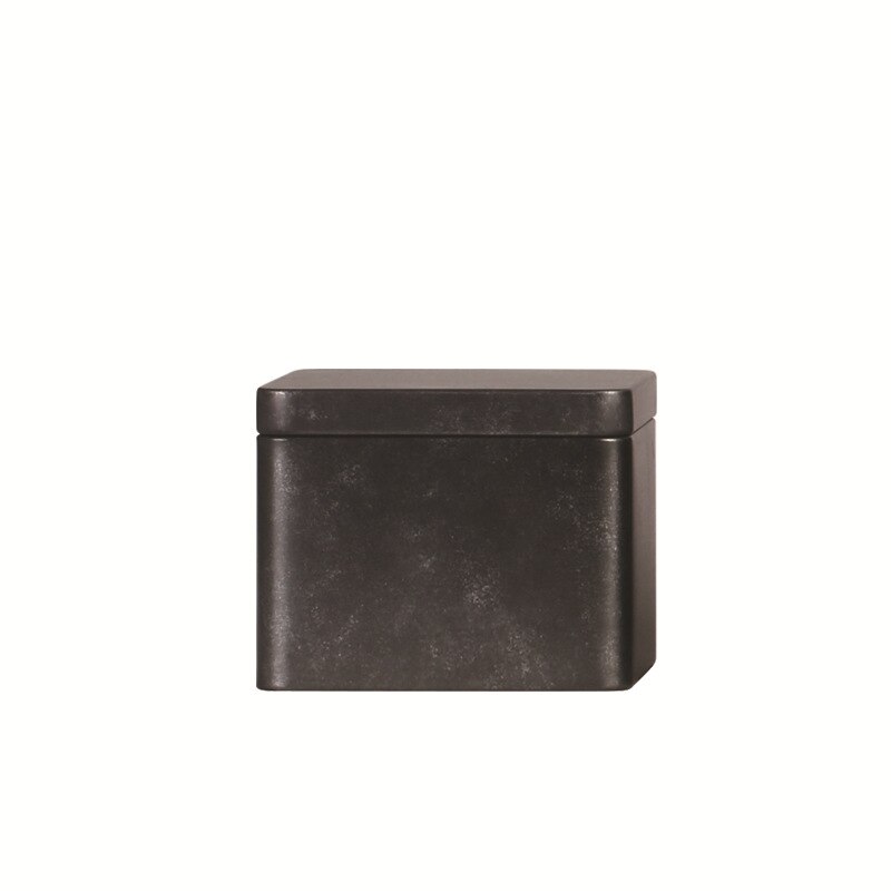 Retro Square Frosted Metal Box Tea Can Food Tinplate Storage Tin Can Box Coin Bank Piggy Bank Sugar Box Cookie Food Jar: 9x9 x7cm