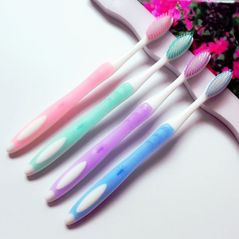 Soft Bristle Toothbrush Adult 2 Couple Wear Rose Soft Bristle Toothbrush Oral Cleaning Home Daily Use Department