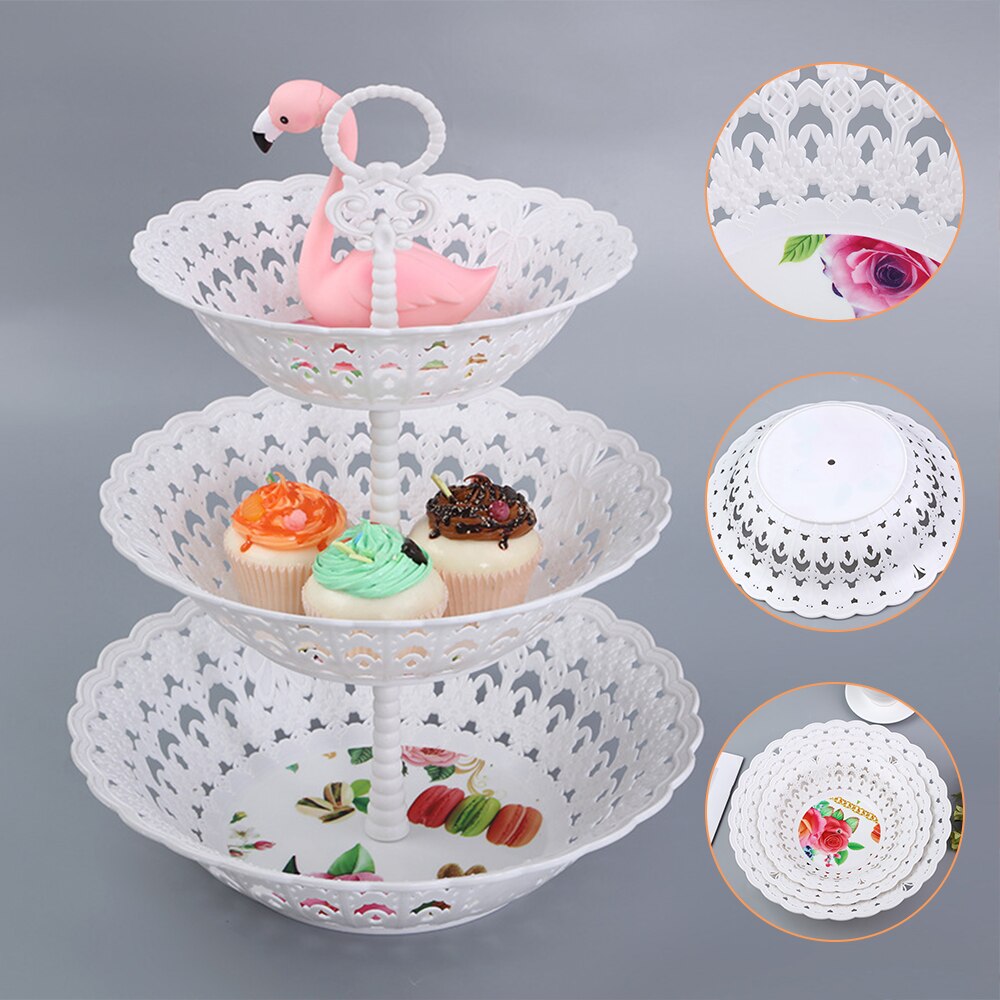 Nordic Style Three-Tier Dessert Rack Fruit Plate Cake Plates Afternoon Tea Snack Shelf Kitchen Table Decoration Fast