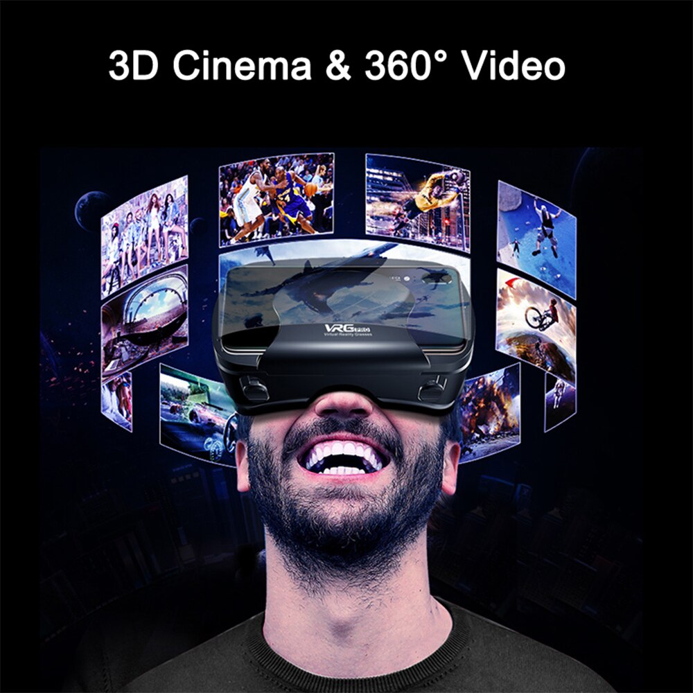 Etvr 3d vr box google pap fordybende virtual reality headset film spil briller med hovedtelefon passer 5-7 tommer smartphone