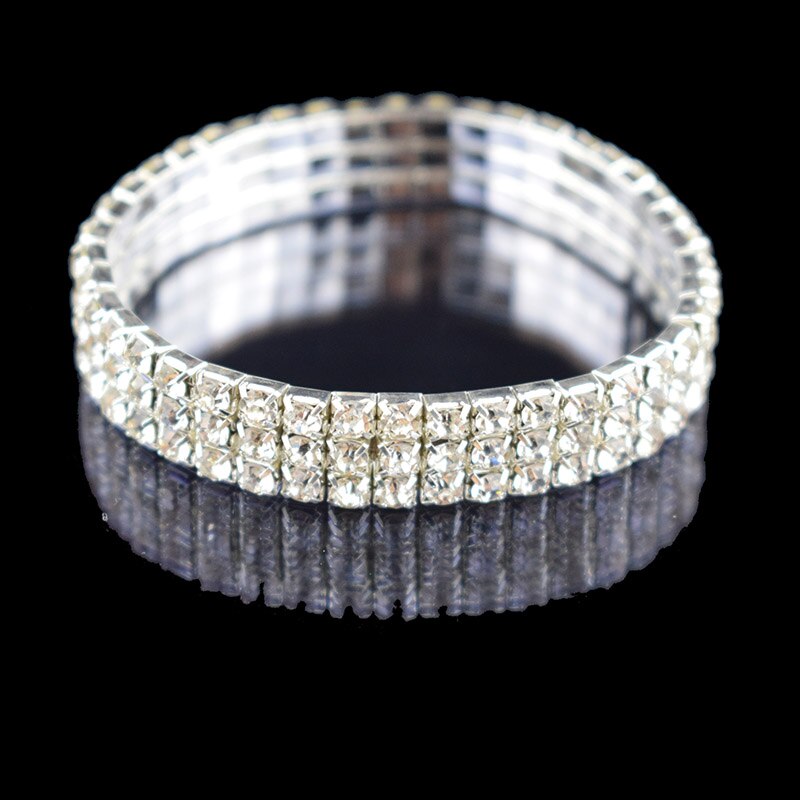 mehrere stile Kristall strecken Glanz Armbänder Für Frauen paar Girlsfriend Armreifen Hochzeit Braut: 3 Reihe
