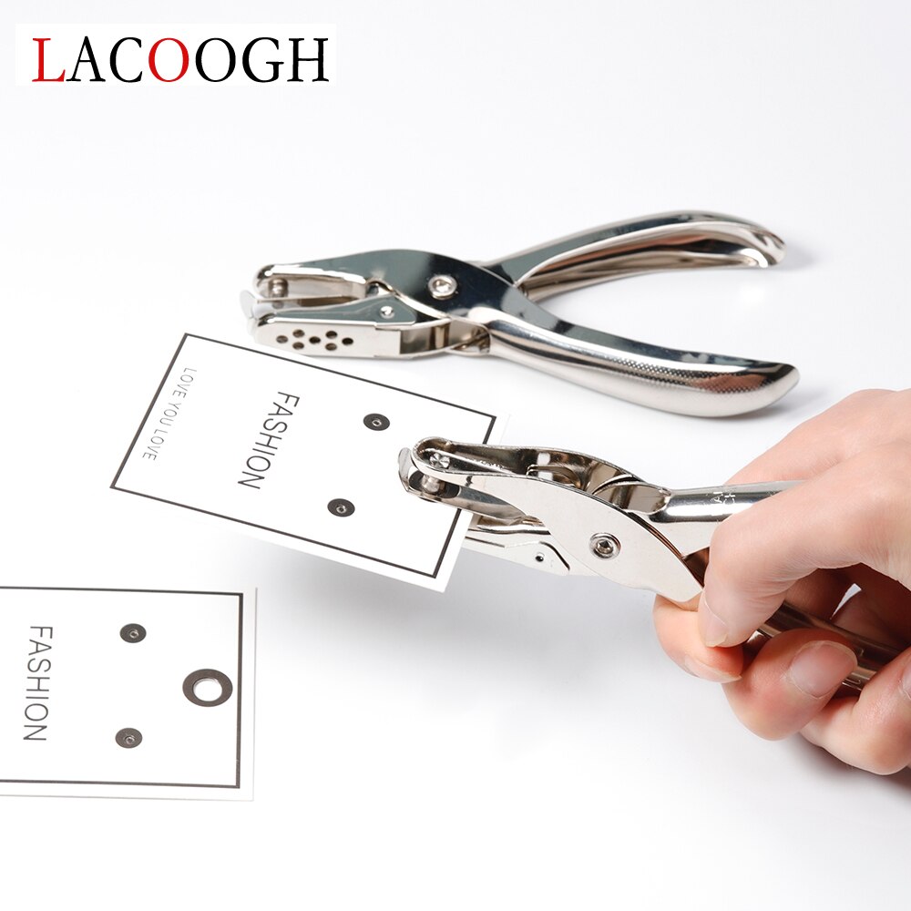 Lacoogh 1PC 3mm 6mm Hole School Office Metal Single Hole Punches Paper Puncher For Scrapbooking Border Scrapbooking