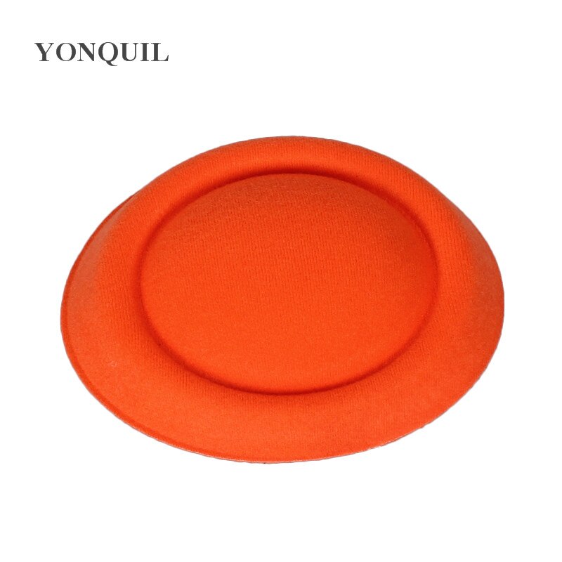 20 Kleuren 16Cm Tovenaar Hoeden Bases Wolvilt Party Hoeden Diy Haaraccessoires Pillendoosjepet Stewardess Cap 12 stks/partij MH018: Oranje