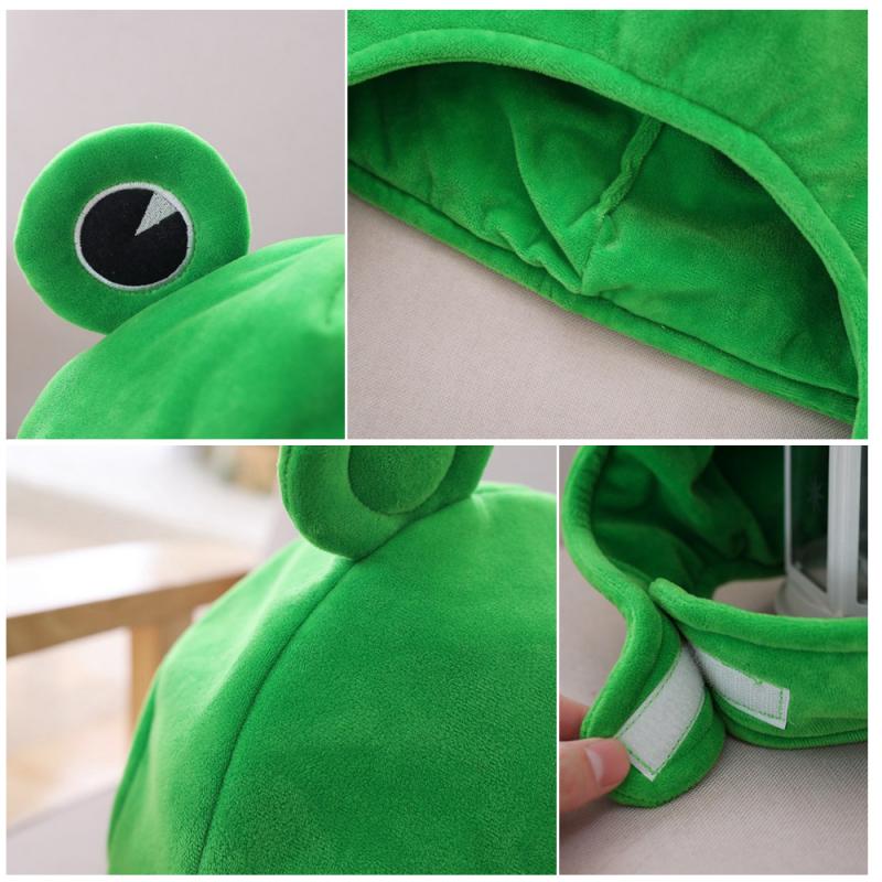 Frog Hat Cute Beanies Hat Green Animal Ear Cap Accessory Warm Winter Christmas Men And Women Novelty Caps