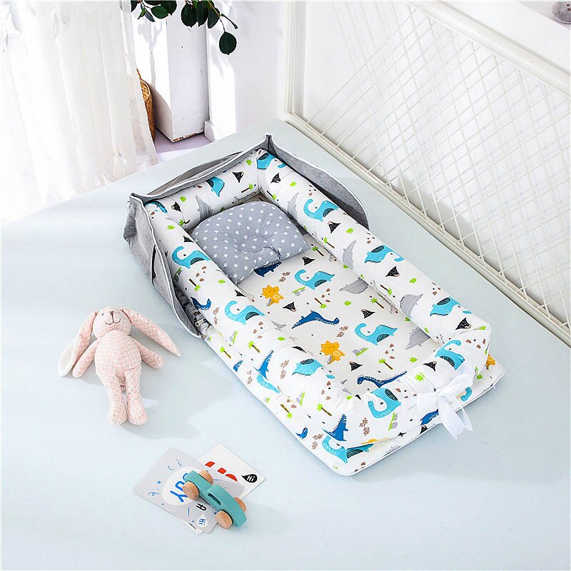 Abnehmbare Baby Nest Bettwäsche Stoßstange Neugeborenes Reise Matratze Schläfer Zaun 85x45cm