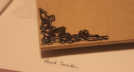 200 stücke Fotoalbum Winkel Druck Ecke Schutz Antike Bronze- Durcheinander Metall Tasche Rand Winkel 4,2 cm Lange Papier craftDIY