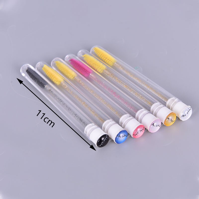 1 Uds. De brochas para pestañas con tapa, aplicador de colores, herramienta de maquillaje, brocha de tubo para pestañas, con tapas para rímel varitas, Varita para pestañas