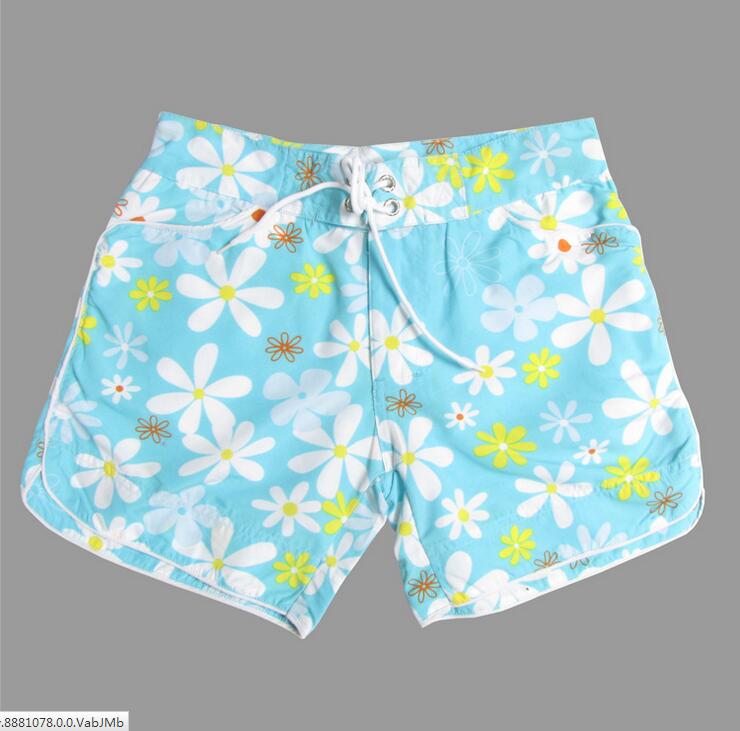 Outdoor Zomer Vrouwen Strand Shorts bloemen Quick Dry Bloemen Board Shorts dames strand kleding Spa: 3 / M