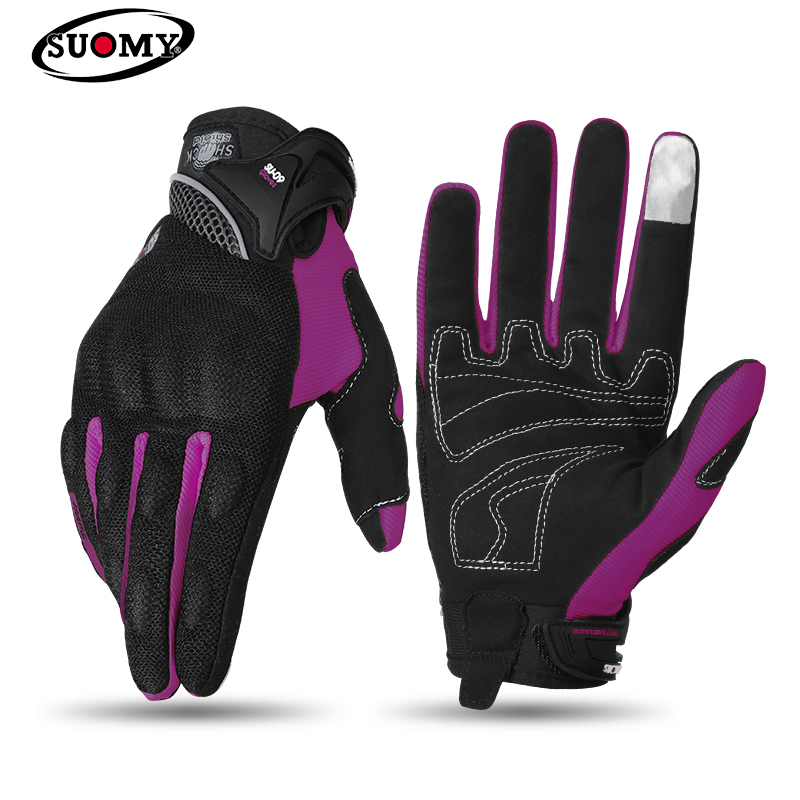 SUOMY Breathable Racing Gloves Motorcycle Full Fin... – Grandado