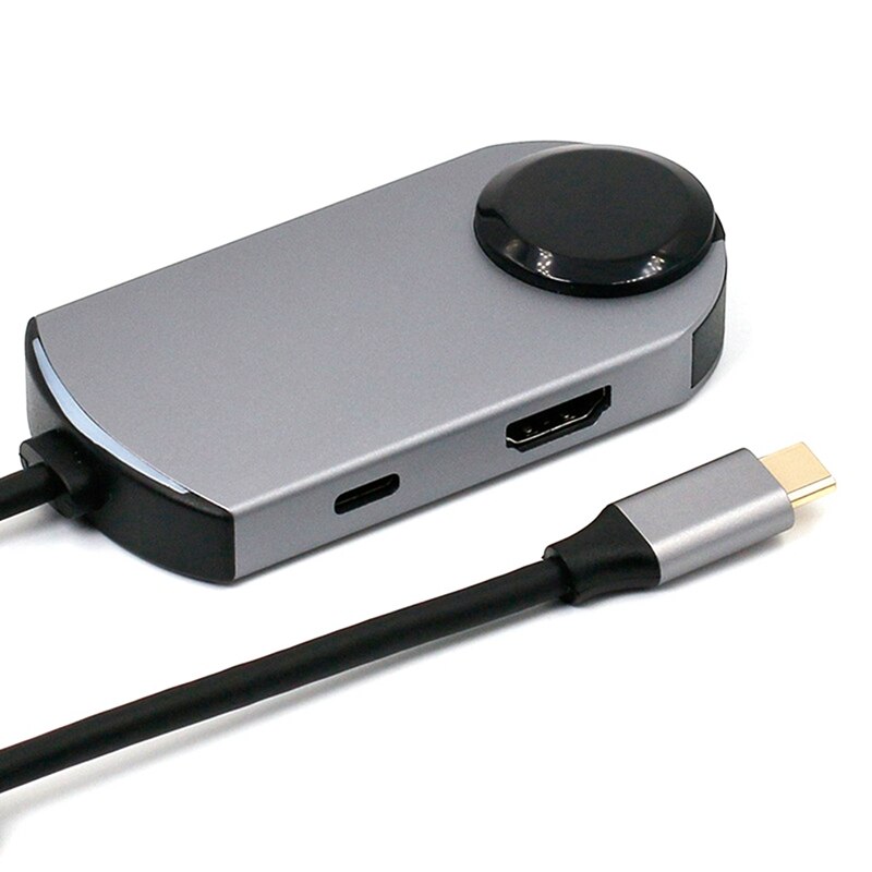 Type-C HUB Docking Station Type-C to HD+VGA+USB3.0+PD+o One for Five HD Adapter Cable 4K