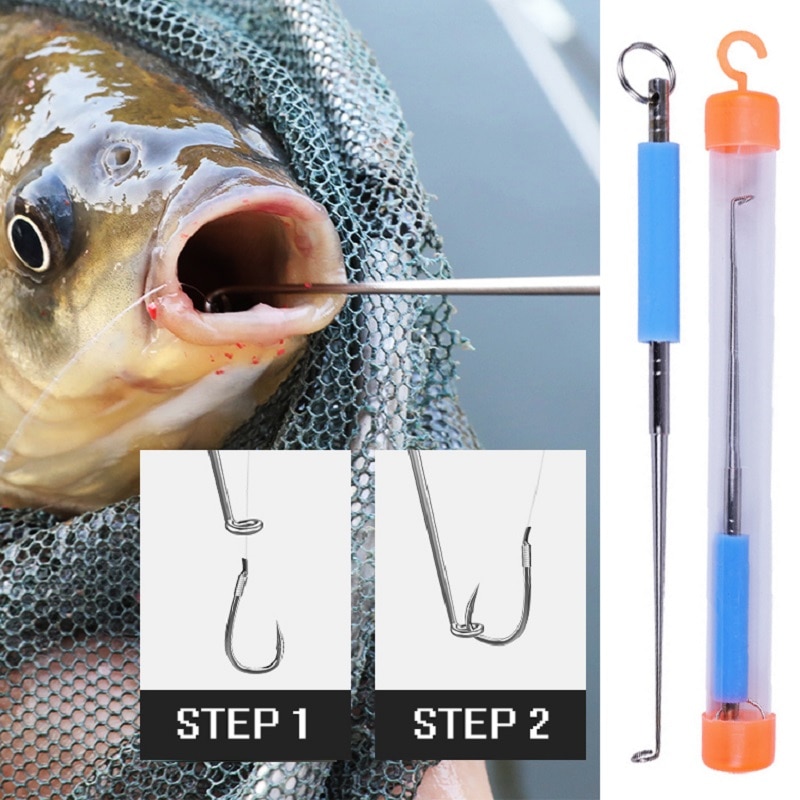 Stainless Steel Easy Fish Hook Remover Safety Fishing Hook Extractor Detacher Rapid Decoupling Device Fishing Tools Equipment