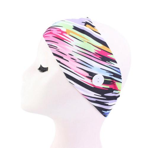Opaska do jogi kobiet liść gwiazda Stretch przycisk typu Soft opaska do włosów z pałąkiem na głowę sportowe joga siłownia opaska opaska do włosów: Zebra Colorful