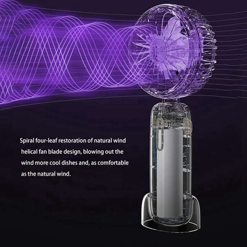 Handheld Fan 4800Mah Usb Oplaadbare Ventilator Draagbare Mini Hand Held Fan Voor Home Office Desktop En Reizen Binnenshuis