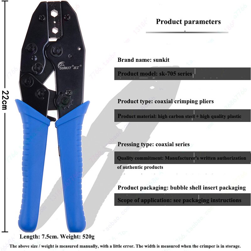 Closed-circuit television, coaxial cable crimping pliers TV wire crimping pliers Q9 BNC cold press Plier