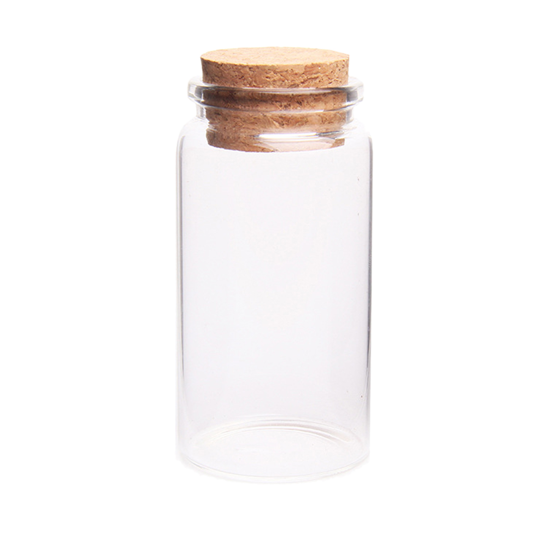 5 st 47*90mm 100ml glasflaska önskar flaska tom provförvaringsburk med korkpropp - transparent