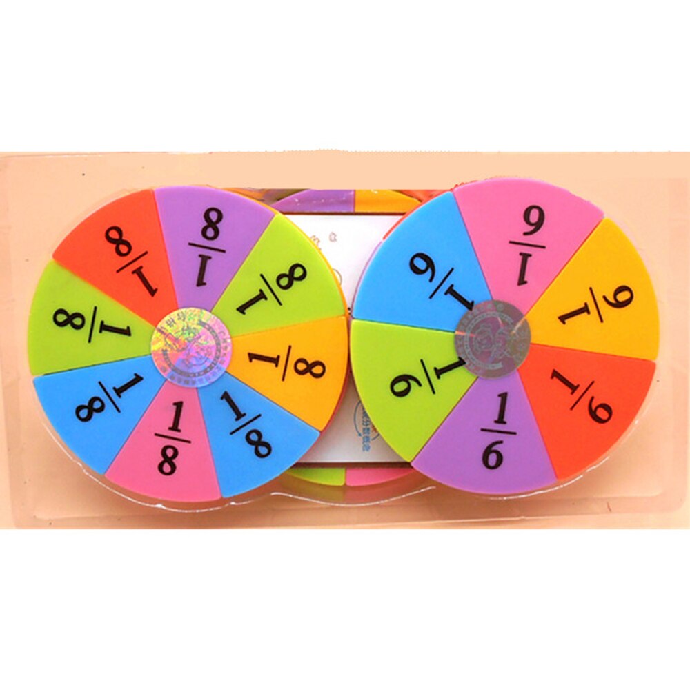 Læringsressourcer brøkcirkler matematik undervisningshjælpemidler bord plast matematik undervisningsudstyr