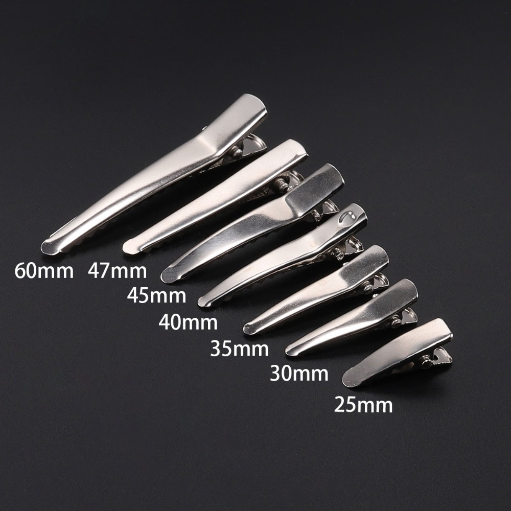 20pcs Flat Single Prong Metal Alligator Hair Clips Hairpins Korker Bow Hair Clip For Hair Hairpins Diy Jewelry Base Accessories