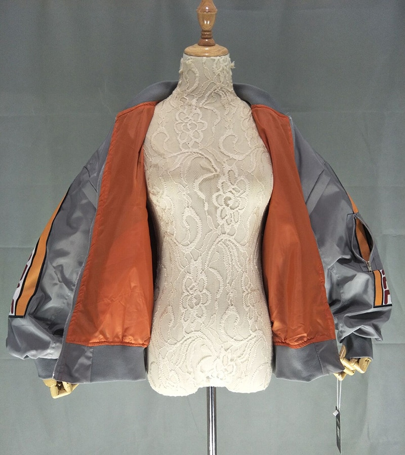 Forårsjakke kvinder vindjakke frakke patch designs harajuku løs bomber streetwear afslappet basisfrakke oversize kort jakke