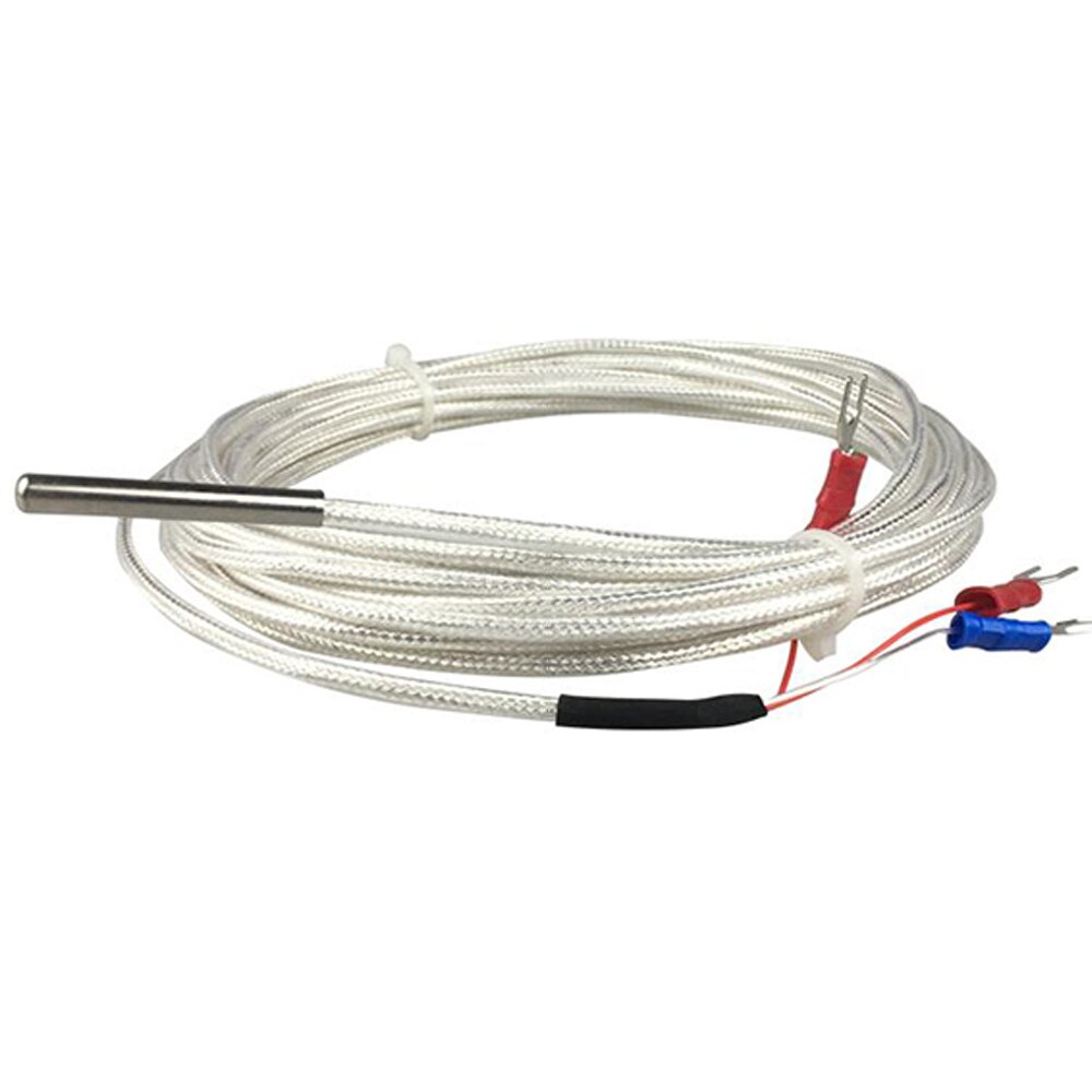waterproof temperature 30mm probe 3 wires thermal resistance PT100 temperature sensor with 1.5m 2m cable