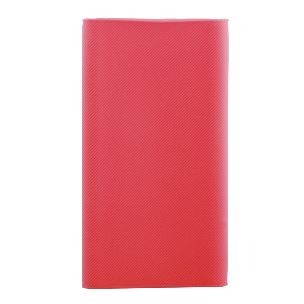 Housse de batterie portative de Silicone couverture externe de batterie pour la batterie externe de xiaomi de 10000 mAh: Red