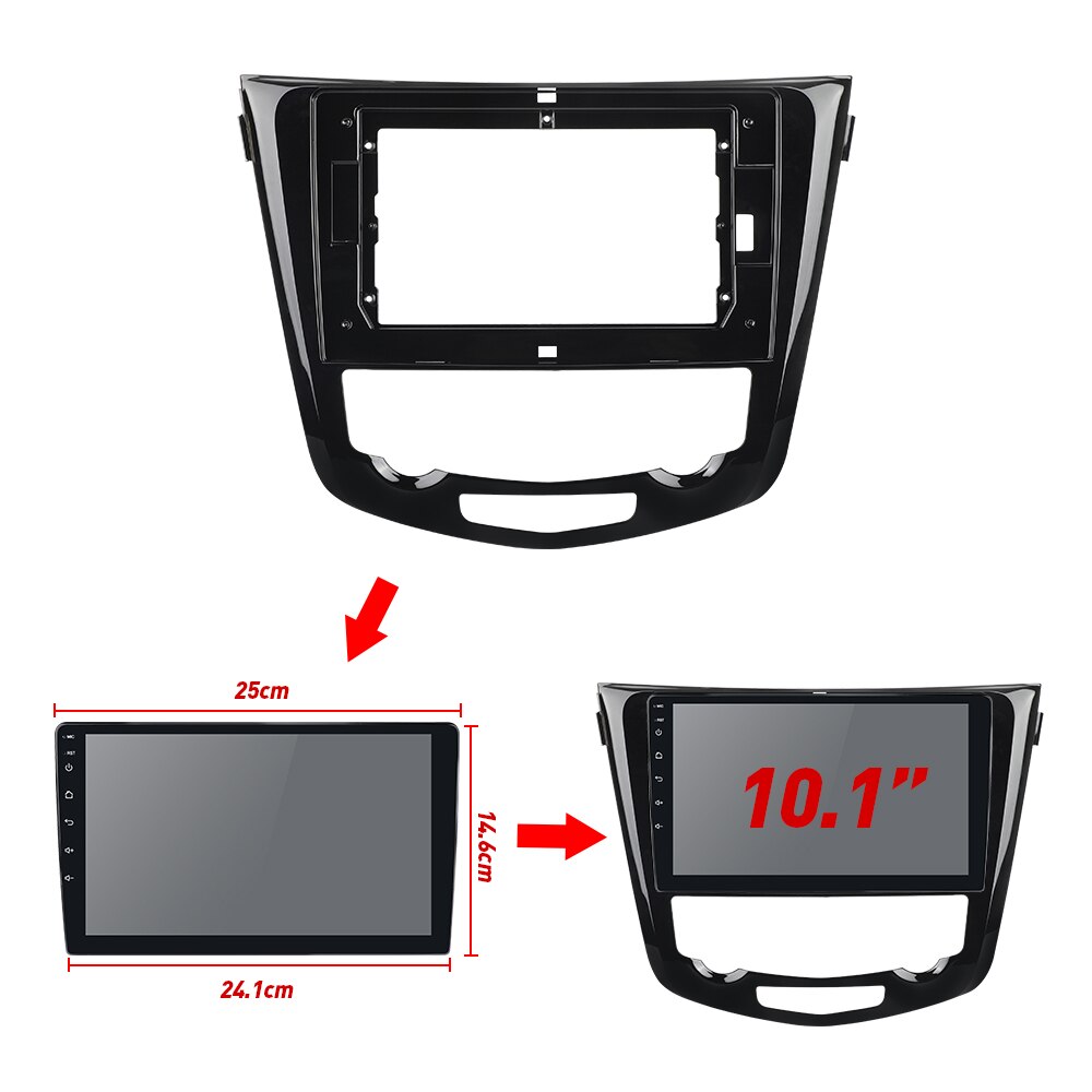 2Din Car Radio Fascia Frame Fit for Nissan X-Trail X Trail 3 T32 Qashqai 1 J10 Android GPS Panel Dash Frame Kit