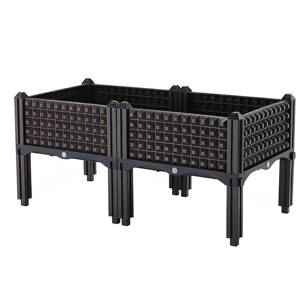 Raised Planter Grow Box Rectangular Flowerpot Elevated Garden Bed Garden Pots &amp; Planters Elevated Garden Bed Garden Decoration: A