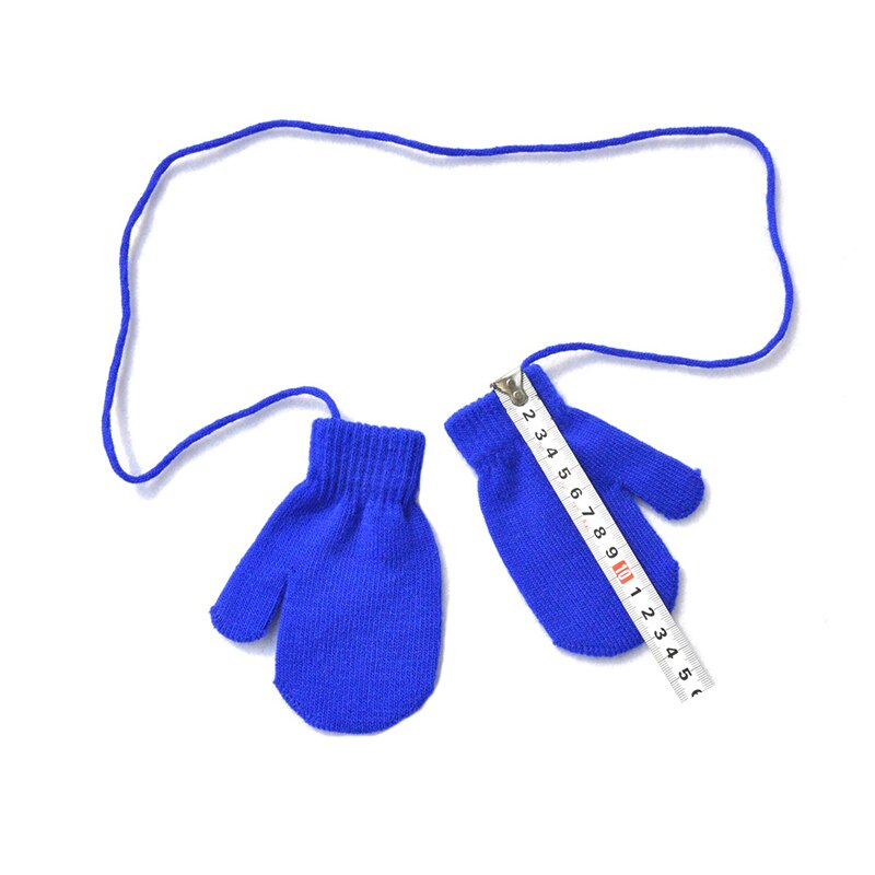 Guanti per bambini inverno appeso al collo guanti morbidi lavorati a maglia per 1-4 anni guanti per bambini asilo per bambini ragazzi e ragazze tinta unita