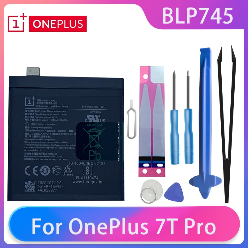 Originele Oneplus 7T Pro Een Plus 7T Pro Telefoon Batterij BLP745 4010Mah Hoge Capaciteit Oneplus Mobiele Telefoon batterijen Gratis Tools