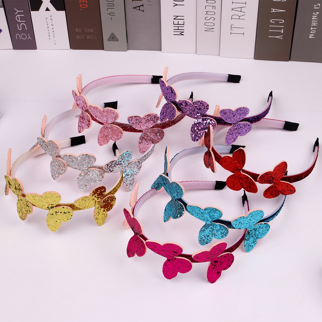 1 PC Girls Sparkly Headband Children Glitter Bows Headband Kids Sweet Head Hoop Party Highlight Wedding Head Wear