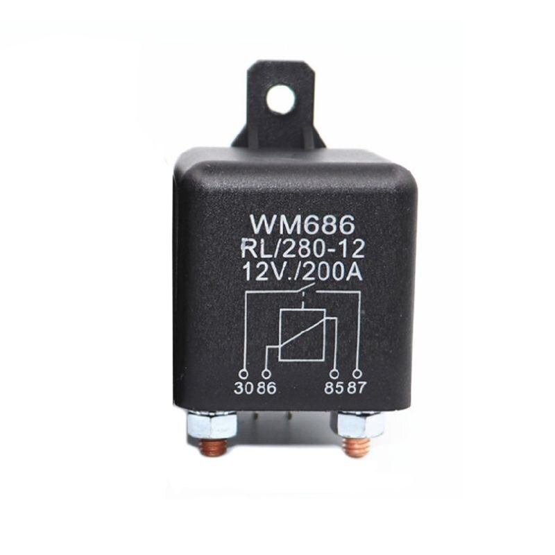 Relé de arranque de energía de emergencia de coche DC 12/24V 1,8/4,8 W 200A arranque/pieza continua Y98C: 12V 4.8W
