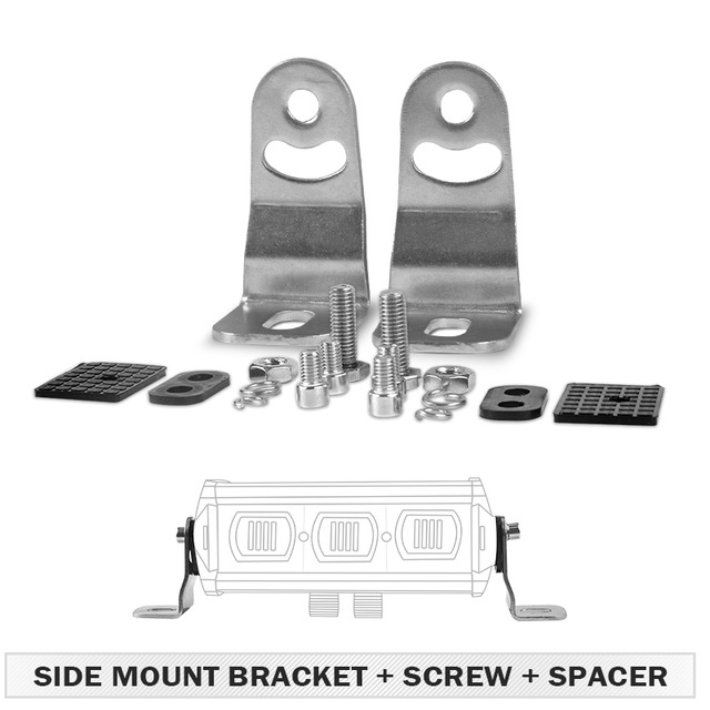 6D Lens Led Light Bar 12V 24V Driving Work Lights Barra led For 4x4 Off road 4WD ATV UAZ Truck Tractors Trailer Motorcycle: One set Side Bracket