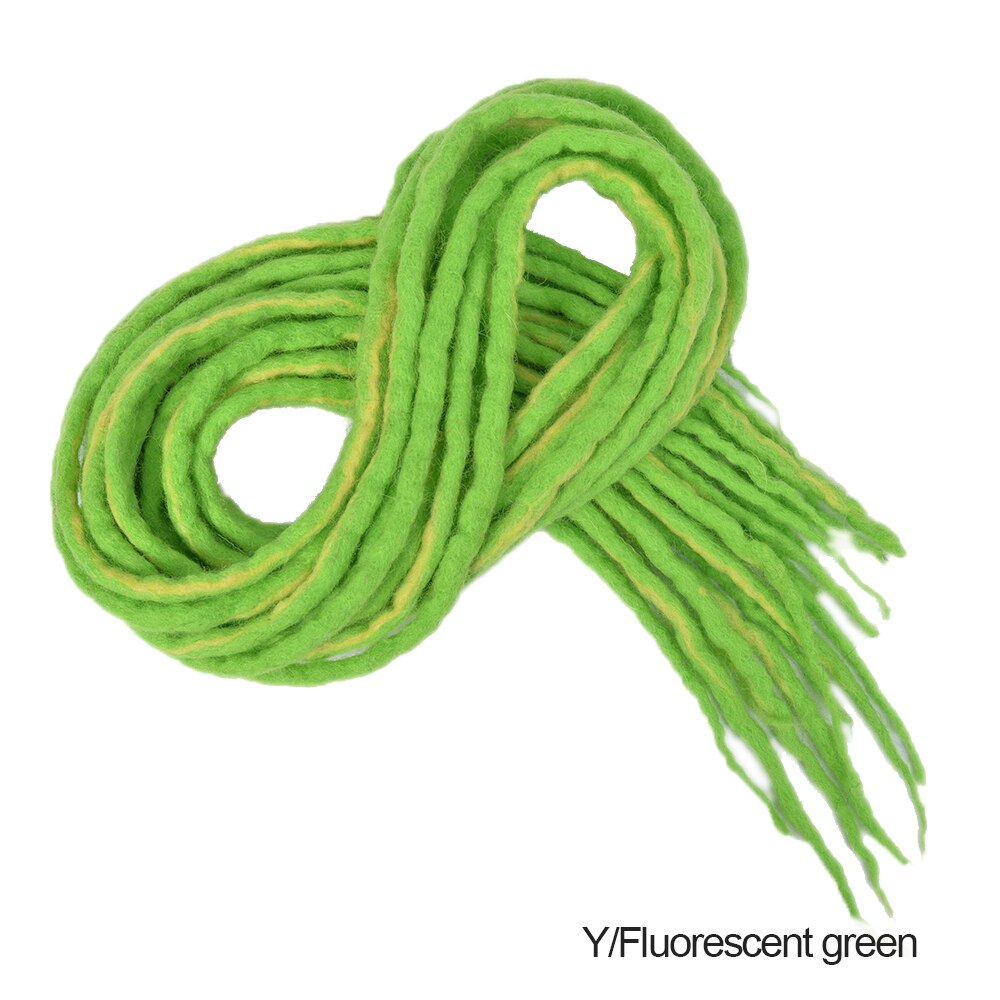 Syntetiske dreadlocks hæklet hår blødt uld dread locs håndlavet fletning hårextensions til afro kvinder mænd hiphop stil: 4/30hl / 20 inches
