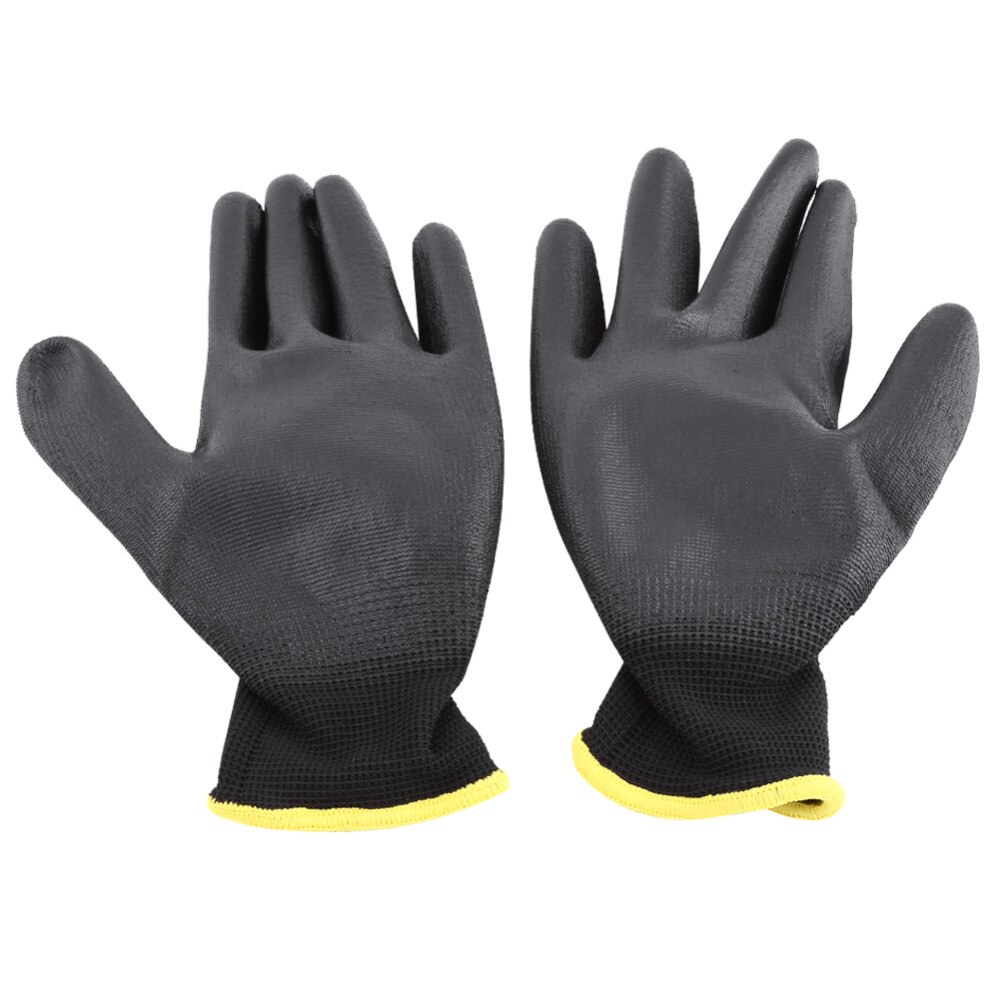 Guantes de trabajo de protección antiestática, con revestimiento de PU, antiestáticos, para guantes de trabajo electrónicos de CI, 12 par/lote