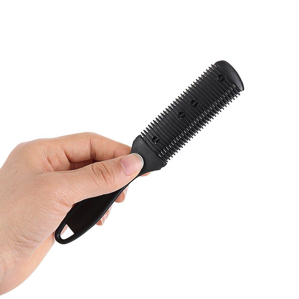 Maquinilla de afeitar de doble cara, maquinilla de afeitar para adelgazamiento de pelo, peine de peluquería de , herramienta de peinado de Color aleatorio, 1 ud.