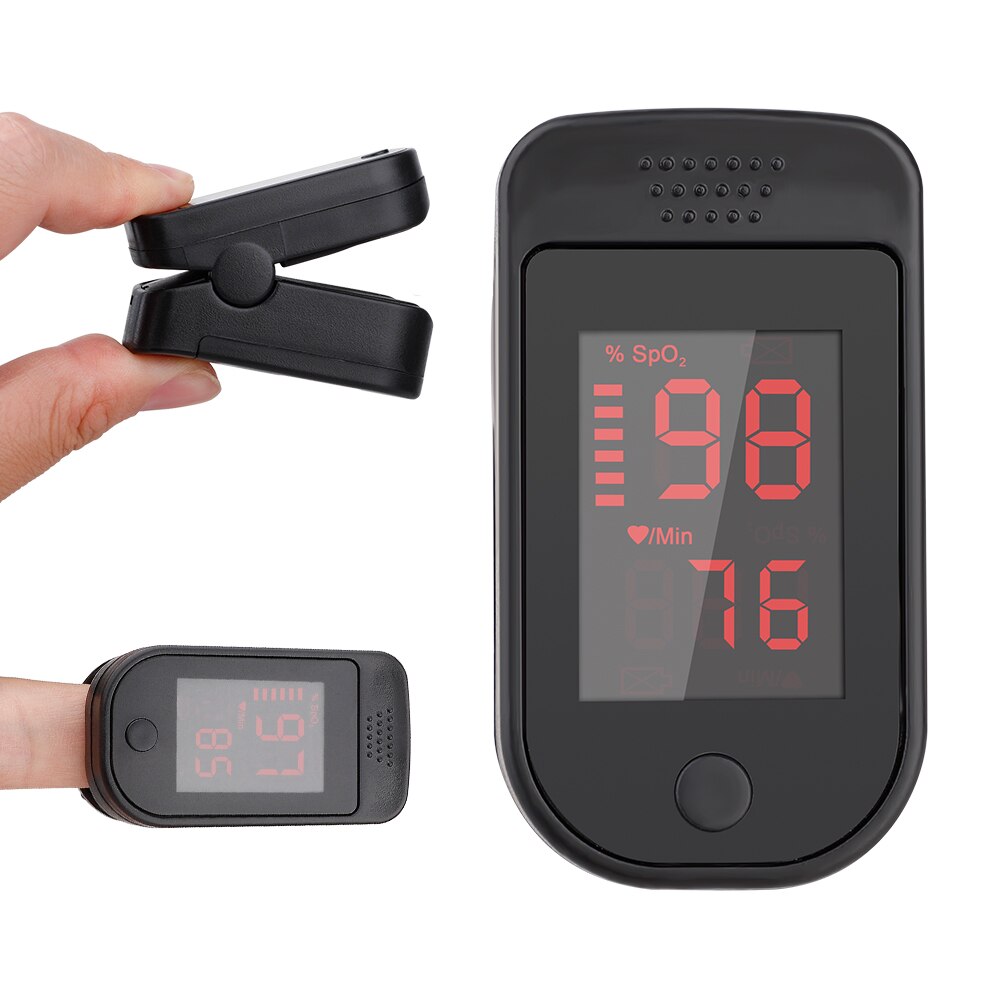 LED Finger Pulse Oximeter Oxymeter Pulsoximeter Pulseoximeter Fingertip Pulse Oximeter Blood Oxygen Meter Health Care Tool