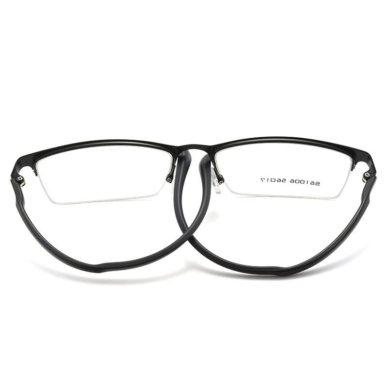 Alloy Frame Glasses Half Rim Eye Glasses Men Style Rectangle Spectacles Optical Glasses and Shortsighted Eyeglasses