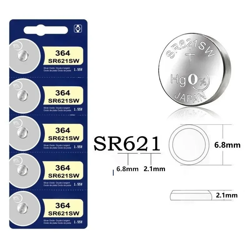Oryginał dla SONY 364 SR621SW bateria 1,55 V baterie guzikowe robić zegarków zabawki zdalne baterie monetowe