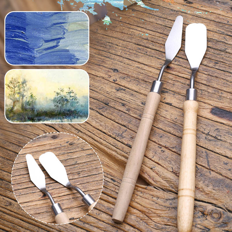 Stainless Steel Knife Palette Paint Tools Mixed Scraper Spatula Art Supplies for Artist Canvas Oil Paint